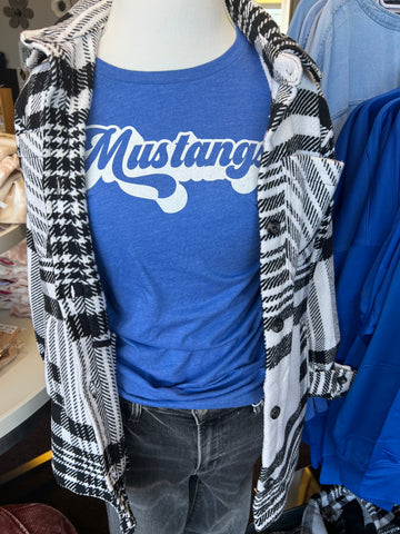 Retro Mustangs Long Sleeve Tee