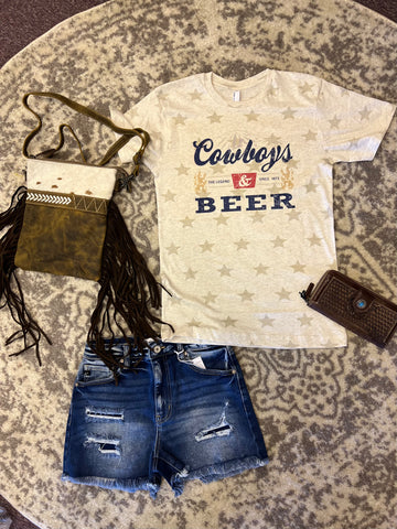 Cowboys & Beer Stars Tee