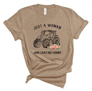 Just A Woman Who Loves Her Farmer Print