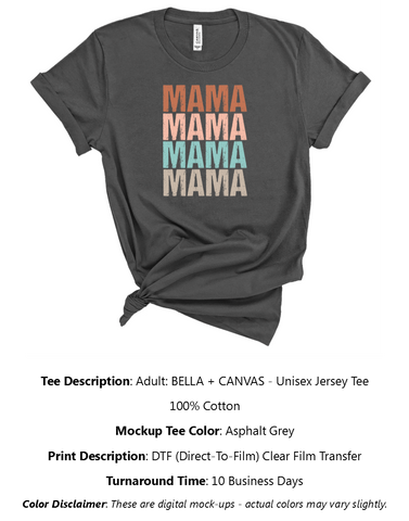 Mama Stacked T-Shirt Pack
