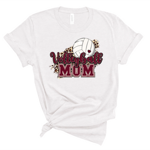 Maroon Volleyball Mom Print