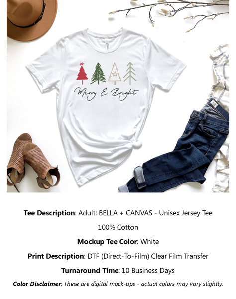 Merry & Bright Trees T-Shirt Pack