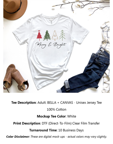 Merry & Bright Trees T-Shirt Pack