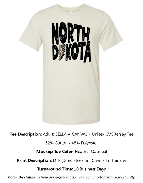 North Dakota Lightning Bolt T-Shirt Pack