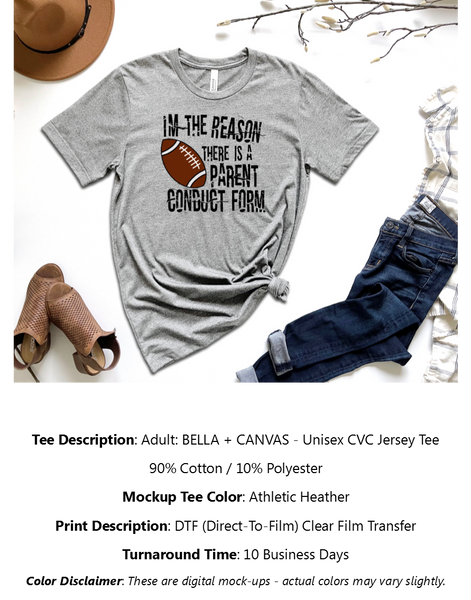 Parent Conduct Form T-Shirt Pack