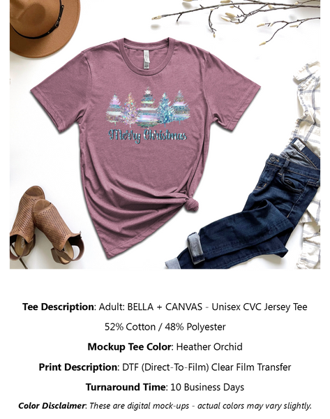 Pastel Christmas Trees T-Shirt Pack