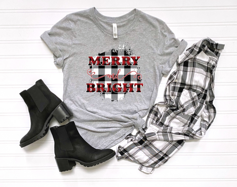 Buffalo Plaid Merry & Bright Transfer