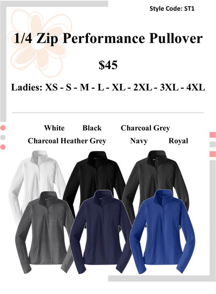 1/4 Zip Performance Pullover