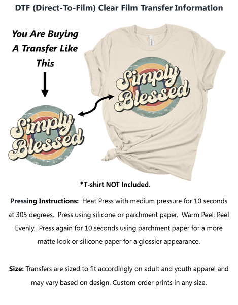 Simply Blessed Retro Print