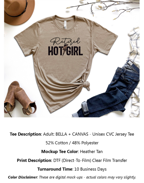 Retired Hot Girl T-Shirt Pack