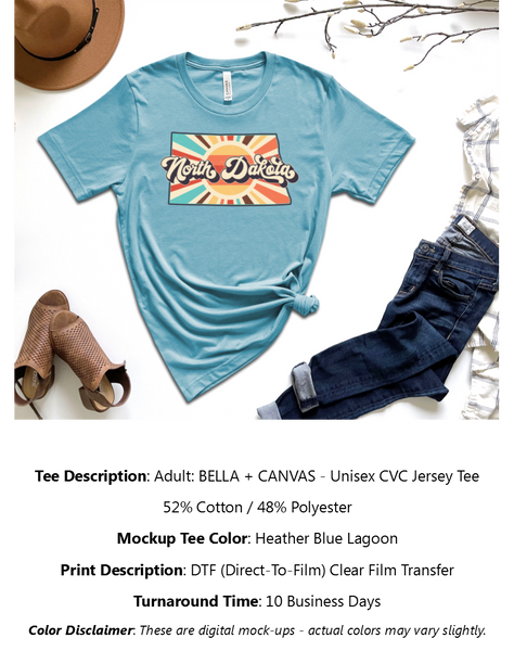 Retro North Dakota T-Shirt Pack