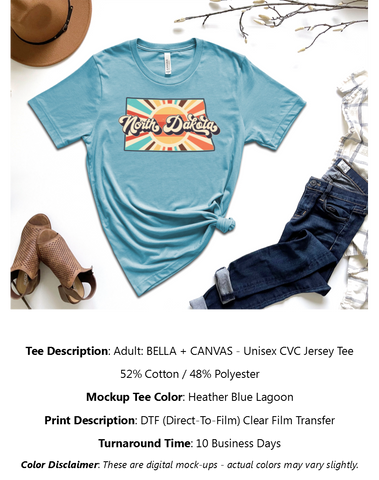 Retro North Dakota T-Shirt Pack