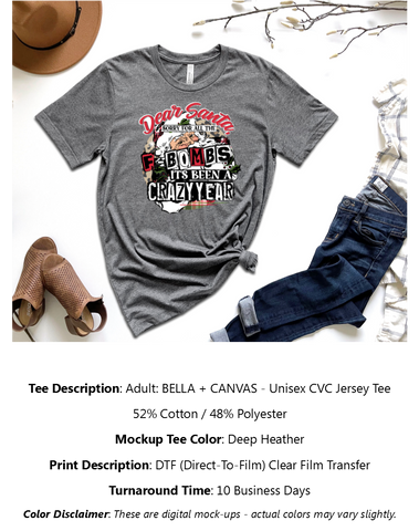Santa, Sorry For The F-Bombs T-Shirt Pack