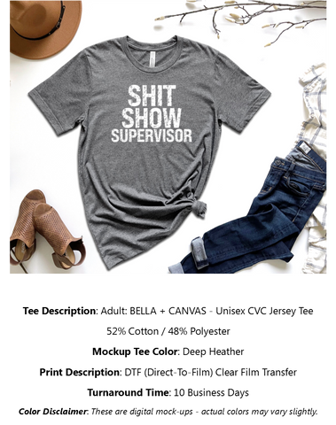Shit Show Supervisor T-Shirt Pack