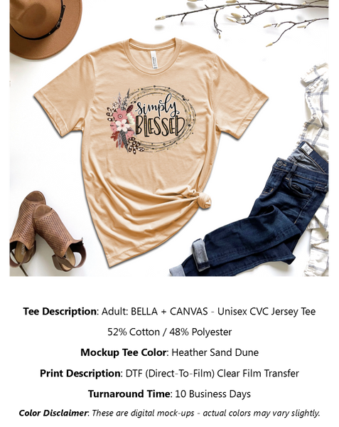 Simply Blessed Floral T-Shirt Pack