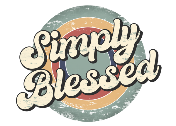 Simply Blessed Retro Print