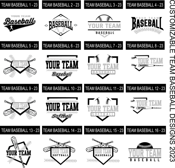 Customizable Team Baseball Racerback Tank Top Pack