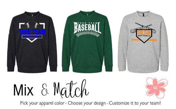 Customizable Team Baseball Adidas Crew