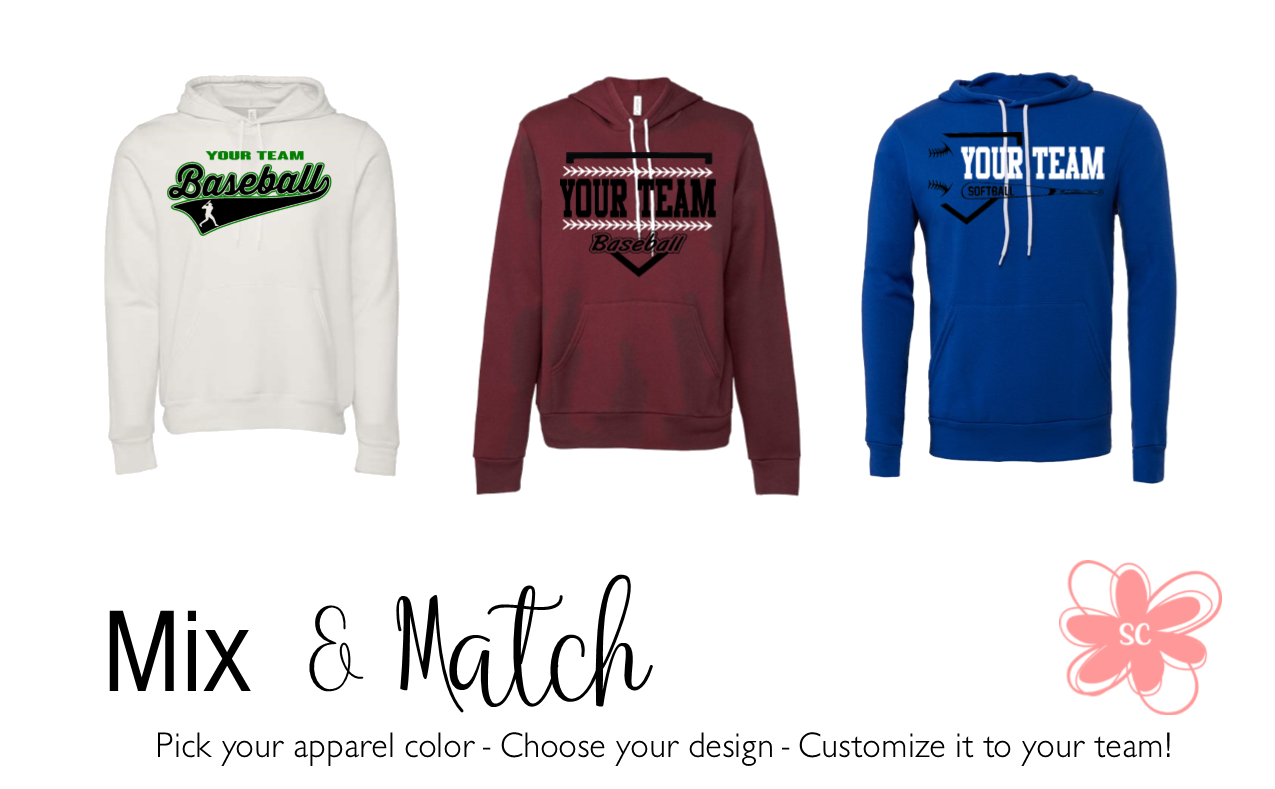 Customizable Team Baseball Hoodie