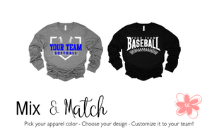 Customizable Team Baseball Long Sleeve Tee