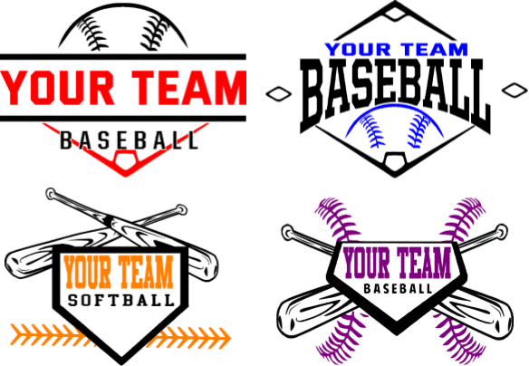 Customizable Team Baseball Transfers