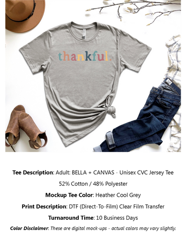 Thankful Multi-Colored T-Shirt Pack
