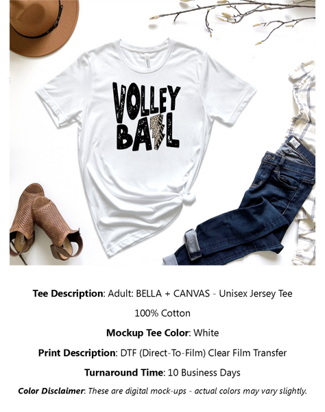 Volleyball Lightning Bolt T-Shirt Pack