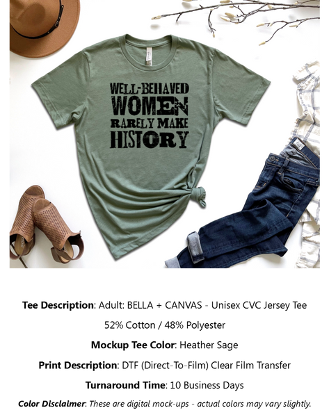 Well Behaved Women T-Shirt Pack