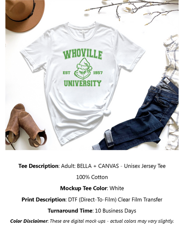 Whoville University T-Shirt Pack